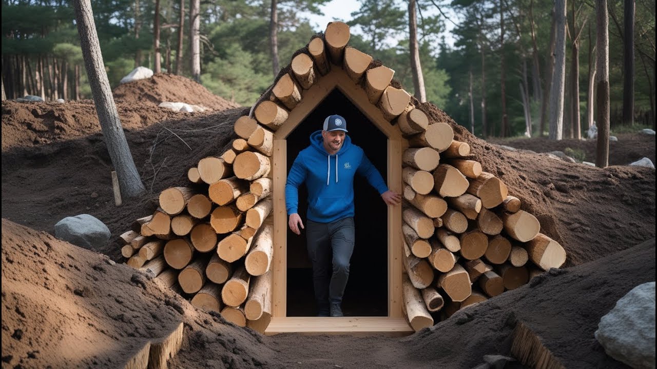 Man Builds Secret Underground BUNKER in his Backyard | Start to Finish by ‪@tehnolexa ‬ смотреть онлайн