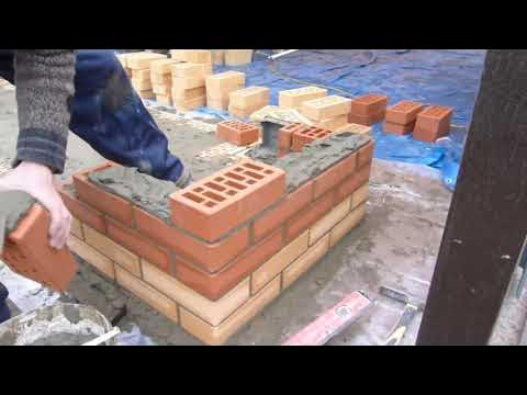 Как сделать угол на кирпичной стене,How to make a corner on a brick wall смотреть онлайн