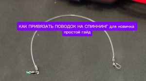 КАК ПРИВЯЗАТЬ ПОВОДОК НА СПИННИНГ ДЛЯ НОВИЧКА 🐟 ПРОСТОЙ ГАЙД