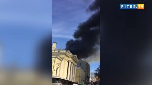 В центре Москвы крупный пожар!
