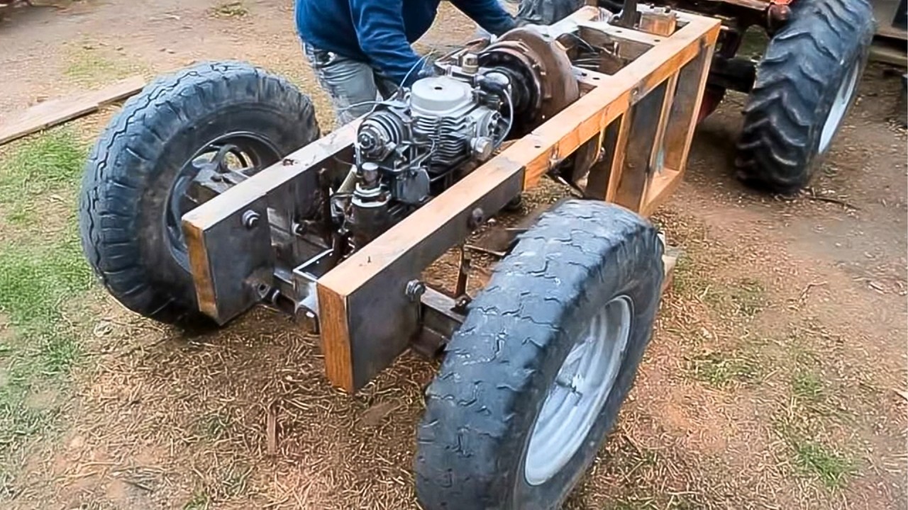 Man Builds DIY Tractor at HOME from Scratch | Start to Finish by @ildar174- смотреть онлайн