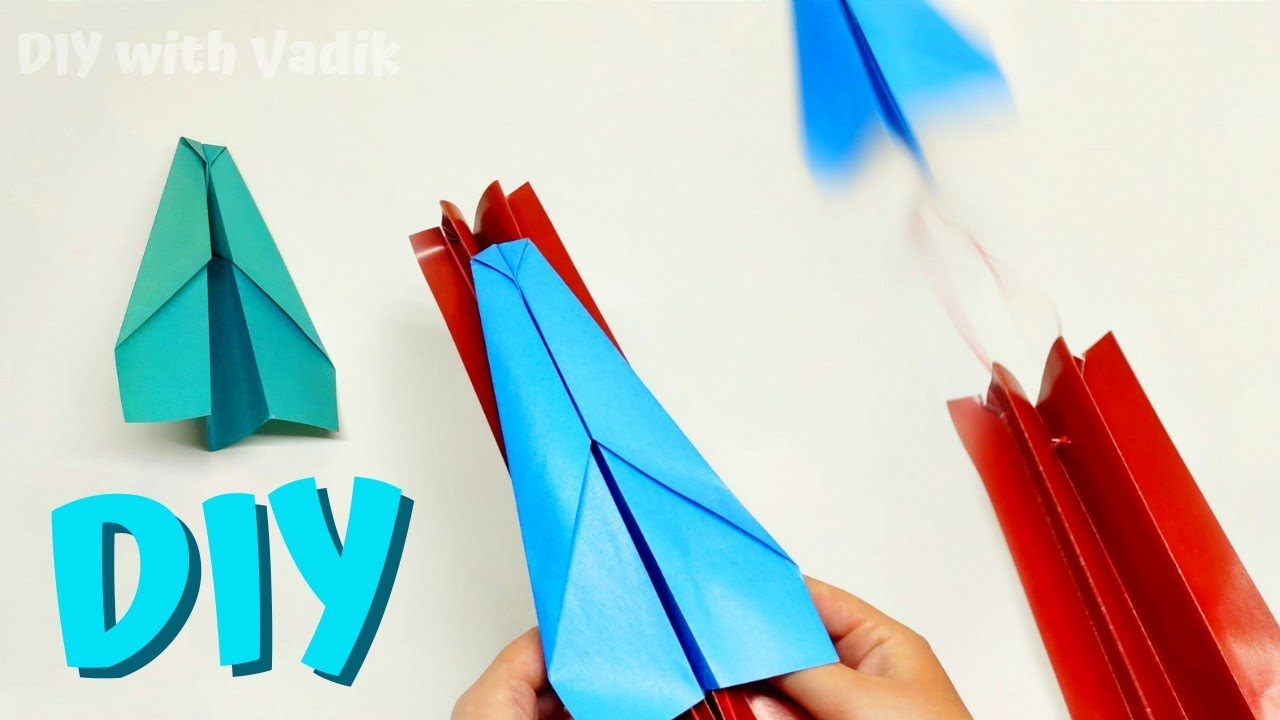 DIY Самолет из бумаги / Оригами самолет / Paper Airplane Launcher / Origami Airplane