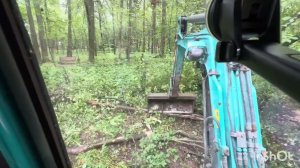 Делаю пруд. Работа на мини экскаваторе