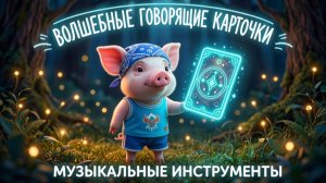 🎺 ВОЛШЕБНЫЕ ГОВОРЯЩИЕ КАРТОЧКИ: ИЗУЧАЕМ МУЗЫКАЛЬНЫЕ ИНСТРУМЕНТЫ С ПОРОСЁНКОМ ХРЮ!