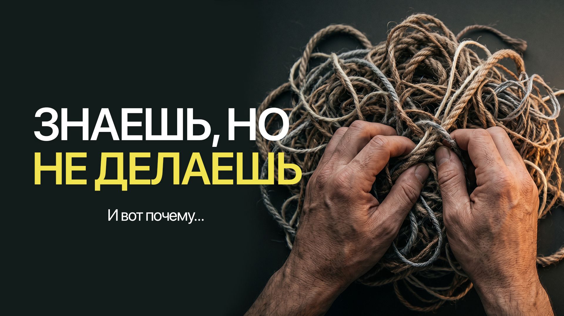 Почему ты знаешь, что нужно делать — но не делаешь. Вот что реально тобой управляет!