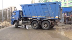 Самосвал Работа  Щебень выгрузка из камаза