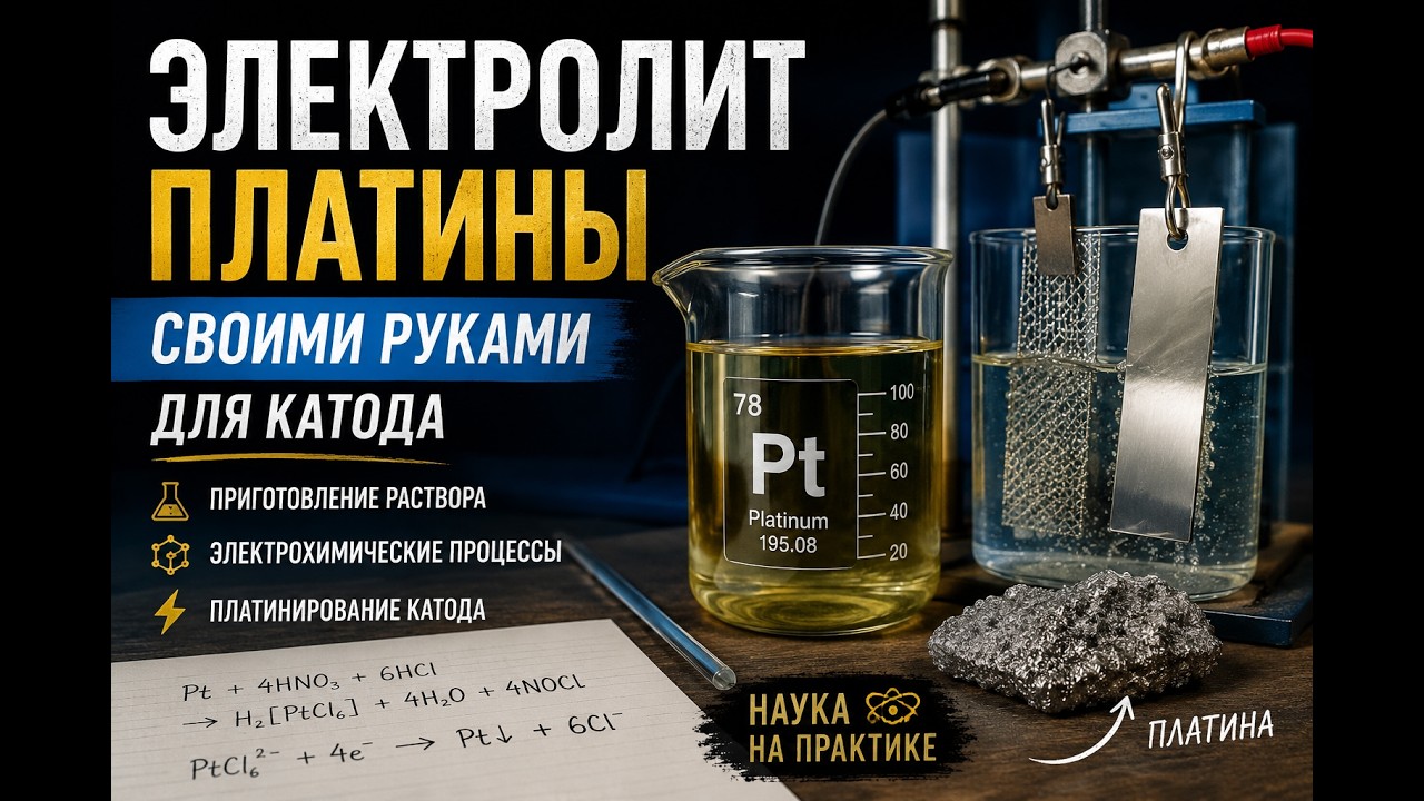 Электролит платины своими руками Платинирование катода.DIY Platinum Electrolyte Cathode Platinizing смотреть онлайн