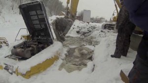 Спасение экскаватора