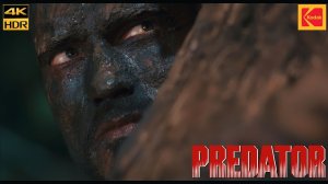 Predator (1987) Dutch Fights Back Movie Clip Scene 4K HDR10+ Kodak 2383 D55