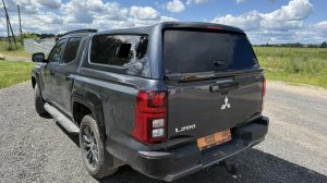 Топовый кунг СКАТ на пикап Mitsubishi L200 6 поколения с пластиковой накладкой на откидном борту!