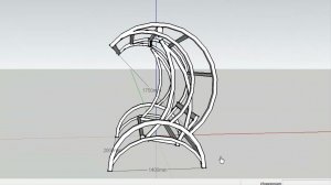 садовые качели 3D чертеж своими руками.