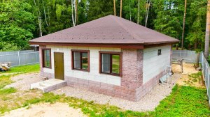 Краткий обзор 1-эт дома 85м2, построенного по технологии Техноблок