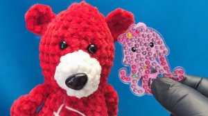 Осьминог. Медведь Костя. Игрушки для детей. Алмазная мозаика. Медведь. Для детей