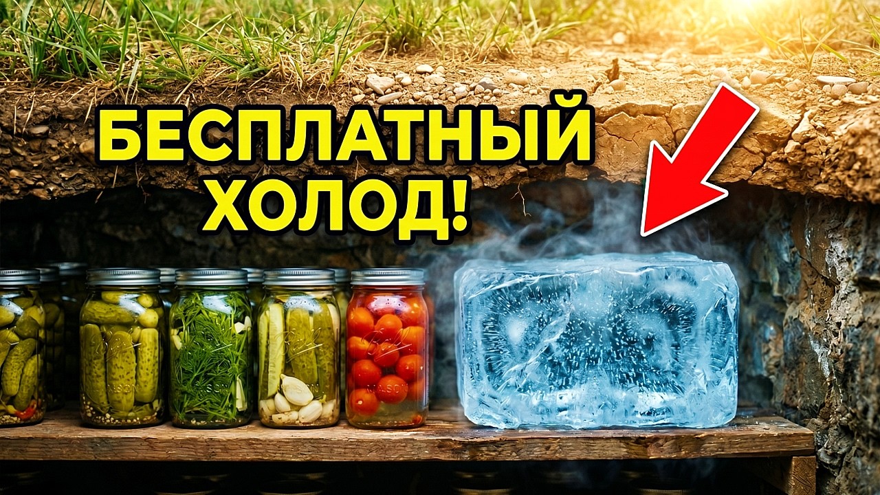 ПРИРОДНЫЙ ХОЛОДИЛЬНИК БЕЗ ЭЛЕКТРИЧЕСТВА: Как наши Предки хранили продукты свежими годами под землей смотреть онлайн