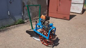 Доделал свой самодельный окучник для прополки картошки