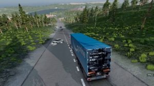 ЭТО БЫЛ ПОСЛЕДНИЙ РЕЙС ДАЛЬНОБОЙЩИКА! АВАРИЯ НА СКОЛЬЗКОМ СПУСКЕ | BeamNG.drive