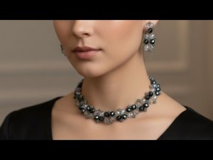 МК. Красивое шикарное колье из бисера и бусин очень легко
