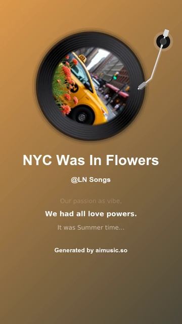 NYC Was In Flowers (pop)