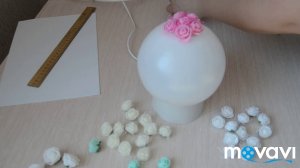 Светильник из фоамирановых цветов