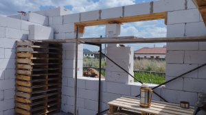#перемычки при строительстве дома из газоблоков / 16ый день кладки газоблоков
