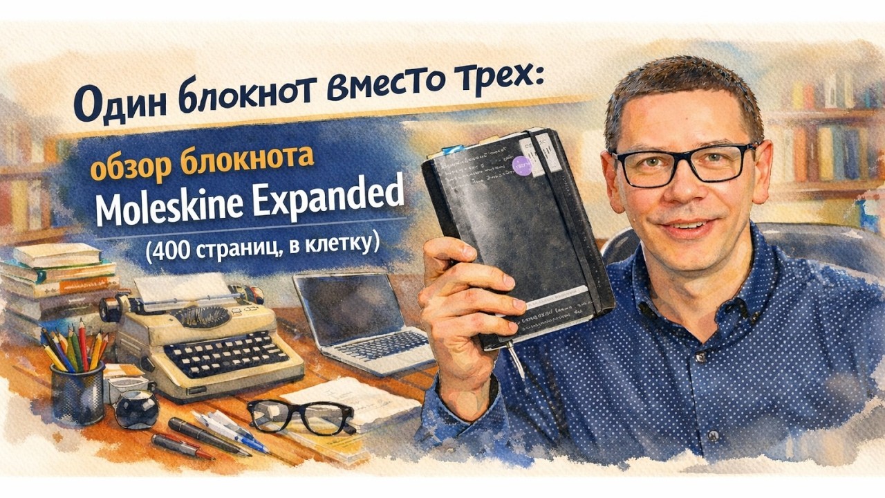 Один блокнот вместо трех: обзор Moleskine Expanded (400 страниц, в клетку) смотреть онлайн