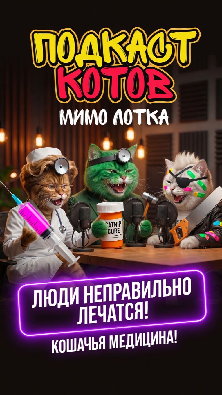 Как работает медицина: Двуногие в поликлинике и народные методы лечения | Подкаст котов «Мимо лотка»
