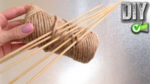 🔊 ИДЕИ поделок ИЗ ДЖУТА (джутового каната, веревки, ленты) своими руками. Jute craft ideas easy.👍DIY