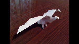 Как сделать орла из бумаги, eagle origami