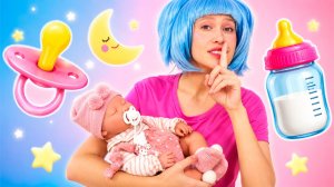 Пупс не хочет спать! Мама Маша и волшебная коляска приходят на помощь 👶🎵 | Для детей