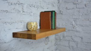 Полка парящая. Полка со скрытым крепленем из дуба. Распаковки и установка. Floating wooden shelf.