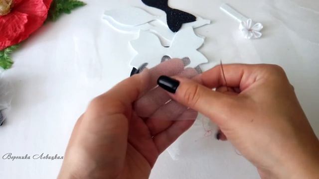 DIY Делаем черно-белые заколочки из фома \ Hair clips from foamiran смотреть онлайн