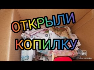 ОТКРЫВАЕМ КОПИЛКУ/ СЧИТАЕМ ДЕНЬГИ. Первая копилка в жизни )))