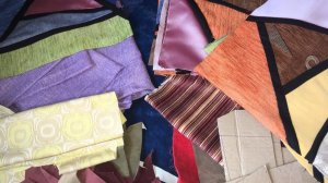 Разбила витражи! Продолжаю собирать DIY Из мебельной ткани шьем лоскутные блоки для покрывала
