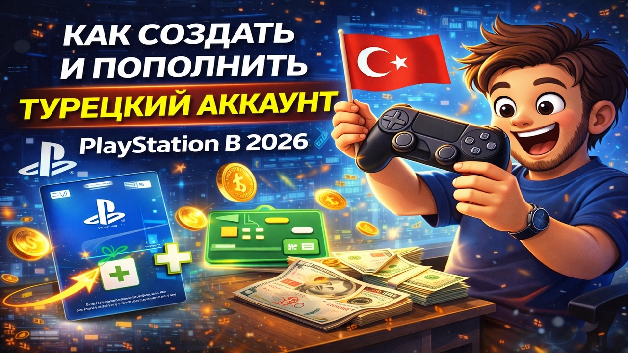 Как создать и пополнить турецкий аккаунт PlayStation в 2026 смотреть онлайн
