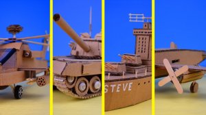 ВОЕННАЯ ТЕХНИКА ИЗ КАРТОНА ДЛЯ НУБА ! ТОП 7 DIY КАК СДЕЛАТЬ ! 23 ФЕВРАЛЯ !  МАЙНКРАФТ НУБИК !