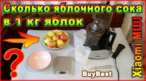 Сколько яблочного сока в 1 кг яблок | Шнековая соковыжималка Xiaomi MIUI с Алиэкспресс. Сок из яблок