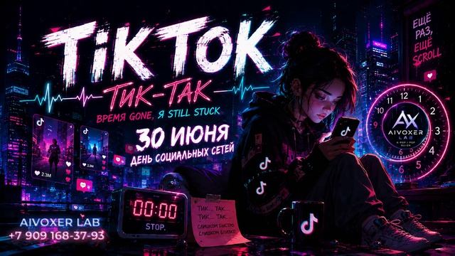 30 июня — День соцсетей! TikTok, тик-так — Песня ко Дню социальных сетей 2026 AIVOXER