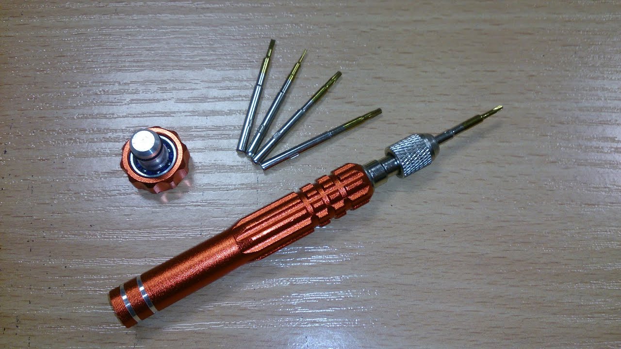 Мини отвертка с цангой и 5 битами из Китая. AliExpress. Обзор. Распаковка. смотреть онлайн