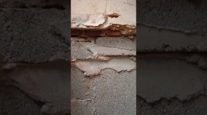 Грузинская сакля стена из разных кирпичей.