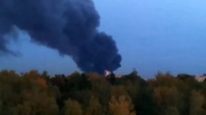Очень сильный пожар в Строгино