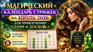 Магический календарь стрижек на июль 2026. На достаток.