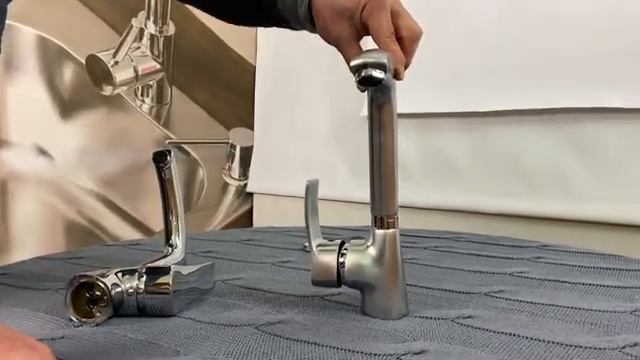 Кухонный смеситель Hansberg SU 008 Chrome & Satin смотреть онлайн