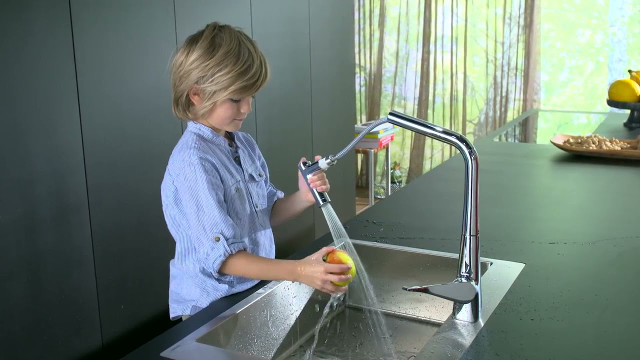 Смеситель Hansgrohe Metris M71 для кухонной мойки смотреть онлайн