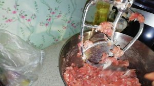 Делаем колбасный фарш и помощью планетраного миксера Китфорт 1348-3