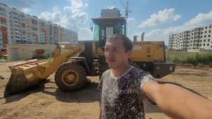 учимся работать на фронтальном погрузчике 1 день без опыта
