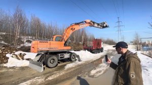 Корейский колесный экскаватор DEVELON dx210 #спецтехника#корейский экскаватор#doosan#develon