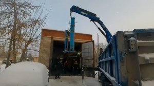 работа на кму им150  камаз манипулятор
