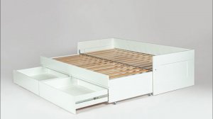 Обзор раздвижной кровати ИКЕА бримнес ikea brimnes белая