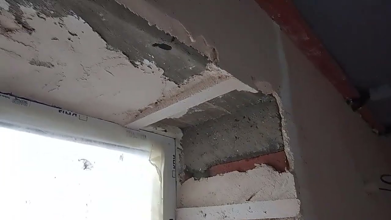 Штукатурка откосов. Стянул правилом по гипсовым маякам и откос готов. смотреть онлайн