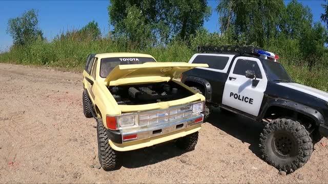 Копы на Gmade против RC rc4wd toyota 4runner смотреть онлайн